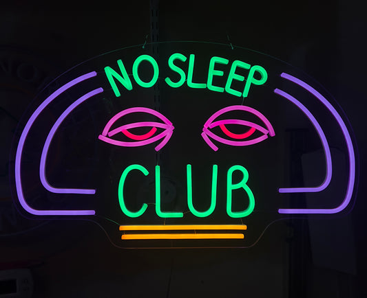 No sleep led neon sign - 24” x 20”