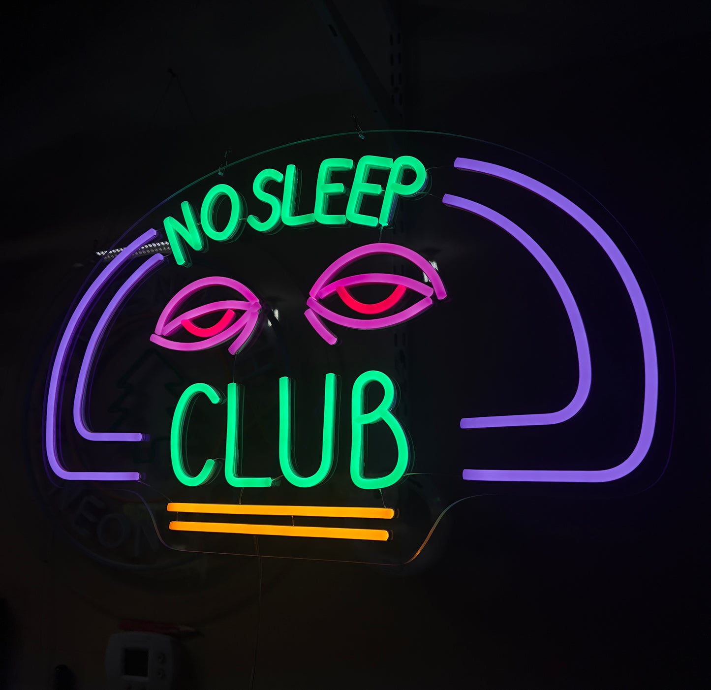 No sleep led neon sign - 24” x 20”